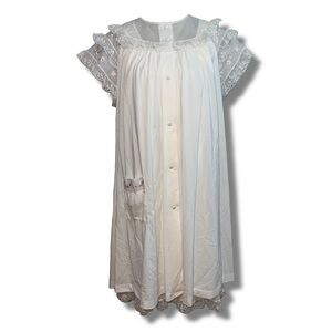 Vintage Floral Lace Peignoir Robe & Gown Set